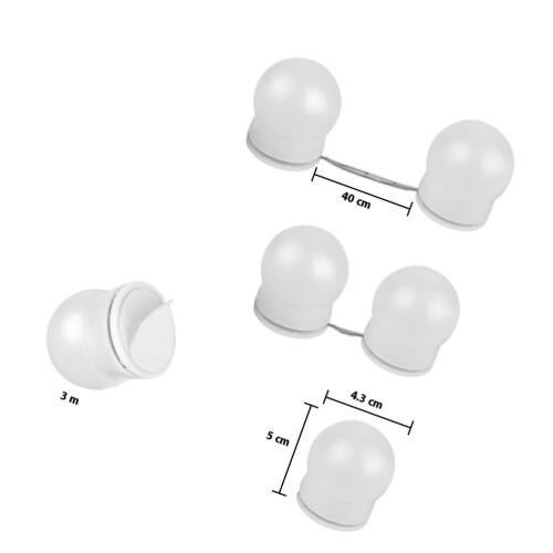 3Pièces LED Pour De Avec Variateur 1