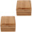 2Pièces Distributeur Bamboo Naturel, Élégant Résistant 4