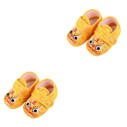 2Paires Chaussures Bébé Jaunes Et Stable 2