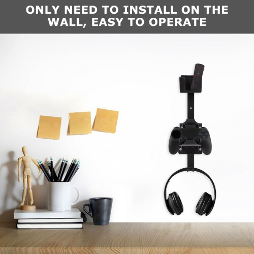 Hanging Headphone Bracket Headphone Display 24X10,5X4,5 Cm Zwart 2