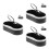 3Pièces Support Double Boissons Plastique Noir Pour Siège Arrière 6