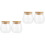 4Pièces Petits Contenants En Verre Transparent Pour Conserves 4