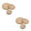 6Pièces Coasters Bois Beige Ronds Protection Table Maison Élégante 7