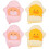4Pièces Nettoyants Bébé Éponge Coton Animaux 6