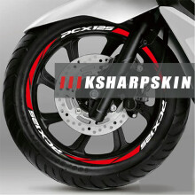 New Tire Modification Motorcycle Rim Stickers Reflective Stickers for Pcx 125 PCX125 2018 2019 red
