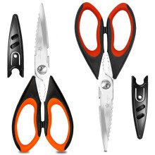Magnificent Kitchen Scissors All-in-1 Multi-Function Heavy Duty, Stainless Steel Shears with Fish Scaler Nutcracker Bottle Opener, Sharp Meat Scissor
