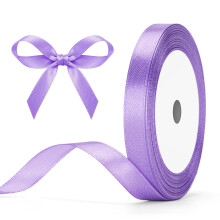 G2PLUS Lavender Satin Ribbons 10mm: Thick Deocrative Gift Wrap Ribbons for Crafting, Party Decoration, 22m