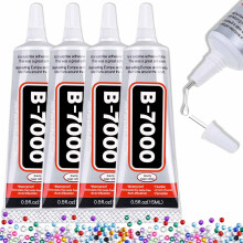 B-7000 Craft Glue for Jewelry Making - 15ml/0.5oz (4 Pack) - Multi-Function B-7000 Super Adhesive Glues Liquid Fusion Glue for Rhinestones Crafts, Cl