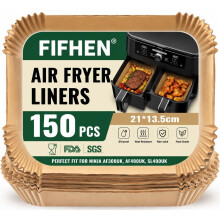 150PC Air Fryer Liners for Ninja Dual, FIFHEN Parchment Paper Air Fryer Liners Disposable, Air Fryer AF300UK AF400UK SL400UK Accessories Compatible w