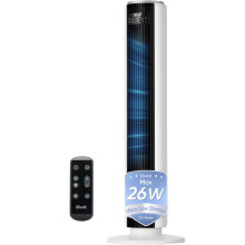 Levoit 20dB Silent Tower Fan, 5.5W-26W Energy Saving Fan for Bedroom & Home, Powerful Cooling with DC Motor, 4 Modes 12 Speeds, Advanced Sleep Mode,
