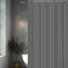 hzkais Grey Shower Curtain, Mould Proof and Mildew Resistant Washable Bathroom Curtains, Shower Curtain for Bathroom, Bath Curtains with Hooks, Solid