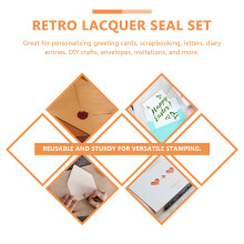 1Set Duurzame Wax Stamper Sealing DIY Koffiekleurig
