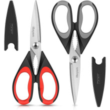 Kitchen Shears, 2-Pack Kitchen Scissors Heavy Duty Meat, Dishwasher Safe Cooking, Multipurpose Stainless Steel Sharp Utility Food for Chicken