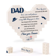 KAAYEE Fathers Day Dad Gifts, Building Blocks Plaque Dad Birthday Gifts from Daughter Son, Funny Daddy Presents from Kids for Christmas Birthday, Ide