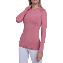 T-shirt Thermique Sport Femme Compression Fonctionnel Rose M — sous couche ski, vetement running hiver