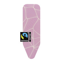 Brabantia Ironing Board Cover B (Lilac Waves), 124 x 38 cm with 8 mm Foam Padding, Steam Iron Compatible Ironing Board Coverlet, Padded Cover Made Fr