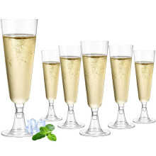 Plastic Champagne Flutes, 30 PCS Plastic Champagne Glasses 150 ml Reusable Prosecco Glasses for Parties Christmas Weddings & Toasts Birthdays Reusabl