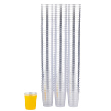 TIJAR Shot Glasses 50ML, Pack of 75 Plastic Shot and Dessert Glass, Strong Durable Hard Plastic, Quality Crystal Clear Shot Cups (75)