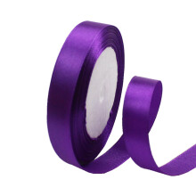 15mm Deep Purple Ribbon for Gift Wrapping 22M,Single-Sided Satin Ribbon Christmas Ribbion Gift Wrapping, Fabric Ribbon for Presents Bouquets Cake We
