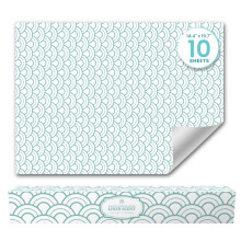 Fresh Linen Scented Drawer Liners (10 Large Sheets, 50cm x 36.5cm) - Non Adhesive Drawer Fresheners & Lining Paper for Drawers, Bedroom & Wardrobe Sh