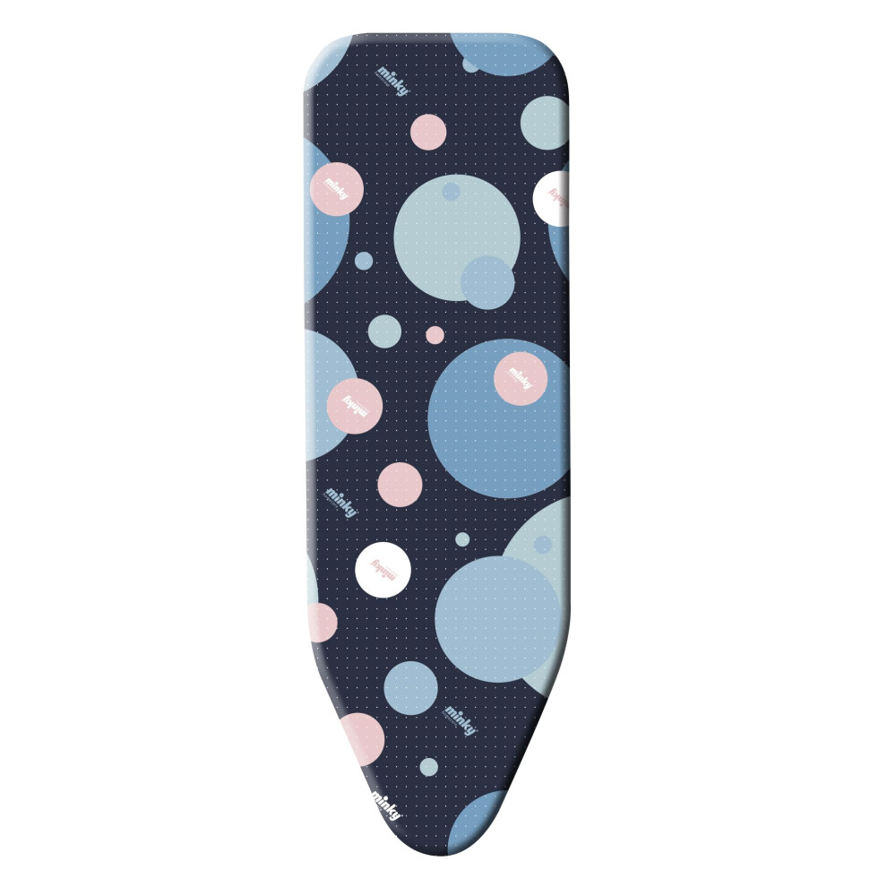 Minky Universal Ironing Board Cover Up To 145 X 54Cm, Elasticated & Thick Felt Backing, Washing Machine Safe, Extra Large Ironing Board Covers, Durab