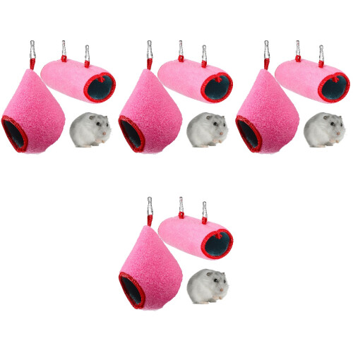4Ensembles Tunnels Hamsters Rose Doux Coton Sécurisé 1