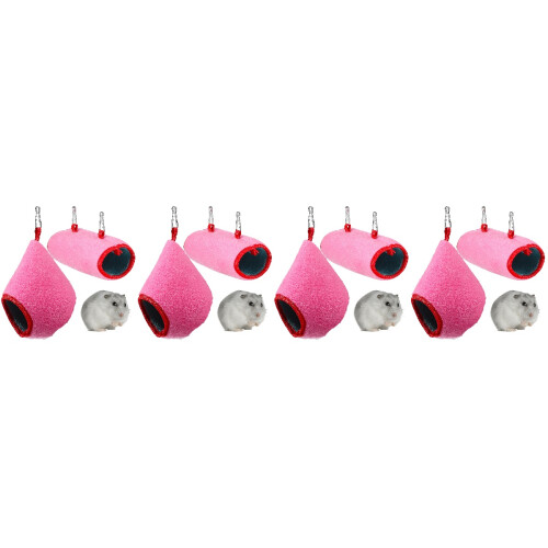 4Ensembles Tunnels Hamsters Rose Doux Coton Sécurisé 2