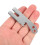 2Pièces Clips À Argent En Acier Inoxydable Argenté 7
