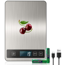 Digital Kitchen Scale, USB C Electronic Kitchen Scale, 15 kg, High Precision 1 g/0.1 oz Food Scale, Professional with Tare Function, Batteries Includ