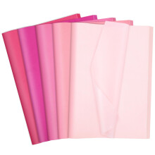 woric 60 Sheets Pink Tissue Paper Bulk, 50 * 35cm Pink Wrapping Paper Multicolor Tissue Paper 5 Colors for Birthday Baby Shower Wedding Packaging DIY