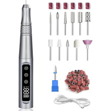 Wiertarka do Paznokci 35000RPM, Akumulatorowa, Bezprzewodowa, Zestaw do Pilowania Paznokci, Profesjonalny Przenośny Manicure i Pedicure
