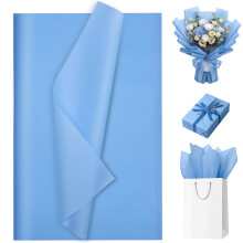 woric 50 Sheets Grey Blue Tissue Paper, 50 * 70cm Pale Blue Wrapping Paper Tissue Paper for Wrapping Gifts Wedding Birthday Bridal Party Graduation