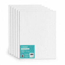 Exerz 30x40cm Canvas Panels 3mm 6pcs 280gsm 100% Cotton/Blank Artist Canvas Board/Triple Primed/Acid Free/Medium Grain - Oil & Acrylic Painting for A