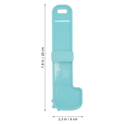 Blauwe Plastic Kattenstrip Knijp Natvoer 1