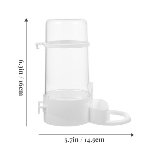 2St Plastic Automatische Vogeldrinker Wit, Multifunctioneel En Lekvrij 1