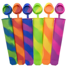Ram 6 x Silicone Ice Cream Moulds Ice Lolly Pop Mould Kids Popsicle Ice Lolly Maker