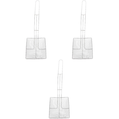 3Pièces Cuillères Filtrantes Carrées Multifonction Argent 2