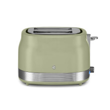 Swan ST19028GRN Retro 2 Slice Toaster with 6 Browning Levels for Toast, Bagels, Breakfast Muffins, Defrost/Reheat/Cancel, Hidden Cord Storage, Non-Sl
