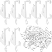 GADGET PLANET Plastic Curtain Hooks (Pack of 40) | Curtain Glider Hooks | Curtain Track Hooks | For Window Tracks, Showers & Doors | Strong, Sturdy a