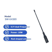 Antenne Bibande Omnidirectionnelle Droite SW-UV203 UHF 400-470 MHz VHF 136-174 MHz pour Montage sur Tige