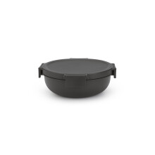 Brabantia - Make & Take Salad Bowl 1.3L - Removable Tray for Toppings & Dressing - Airtight Closure - Leakproof - Secure Click Closing - Suitable for