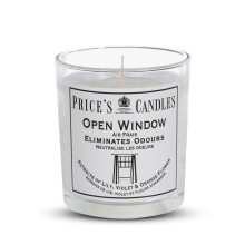Price's - Open Window Jar Candle - Odour Eliminating Candle - Made With Lily, Violet And Orange Flower Extracts - Clean, Fresh, Quality Fragrance - L