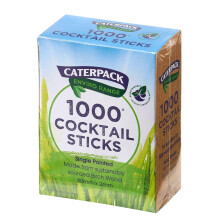 Caterpack Enviro - 1000 Pack Cocktail Sticks Birchwood - Fully Recyclable Biodegradable, Sustainably Sourced, Eco-Friendly Food Picks for Parties, BB