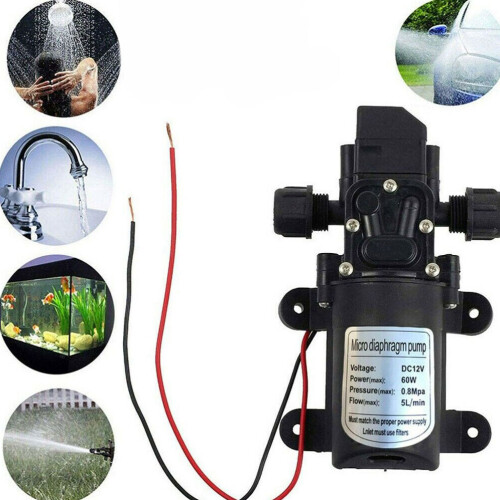Zwarte Elektrische Spuitpomp Hoge Diaphragm Auto 1