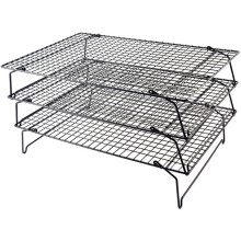 Tala 3 Tier Non-Stick Cooling Rack - Space Saving Collapsible Oven Racks - Cake Cooling Rack for Baking Freshly Baked Muffins, Cookies & Biscuits - B