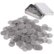TUPARKA 200 Pcs 15 mm Stainless Steel Pipe Screen Filters Screens Pipe Screens with Storage Box