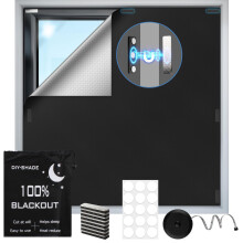 200 x 148cm Magnetic Blackout Blinds,100% Blackout Window Blinds for Bedroom,Portable No Drill Curtain Blackout with Strong Magnets & Silver Coating