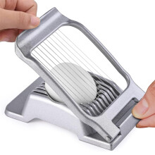 STFMHEZ Egg Slicer for Hard Boiled Eggs, Heavy Duty Aluminum Egg Cutter Slicer for Egg Strawberry Mushroom Soft Fruit, Manual Egg Cutter Cutting Wire