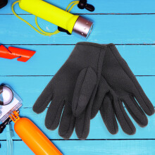 1Paar Zwarte Comfortabele Duik- En Vis Handschoenen Van Sponsmateriaal