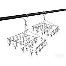 Skroad 2 Pack Stainless Steel Laundry Drying Rack, Rotary Wind-proof Clothes Airer Hanger Dryer for Socks, Underwear, Bras, Baby Clothes, Gloves (40